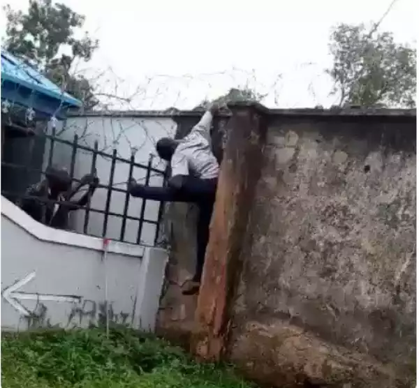 See What Happened To An "Unfortunate" Thief While Trying To Jump A Fence In Kogi {Photos/Video}